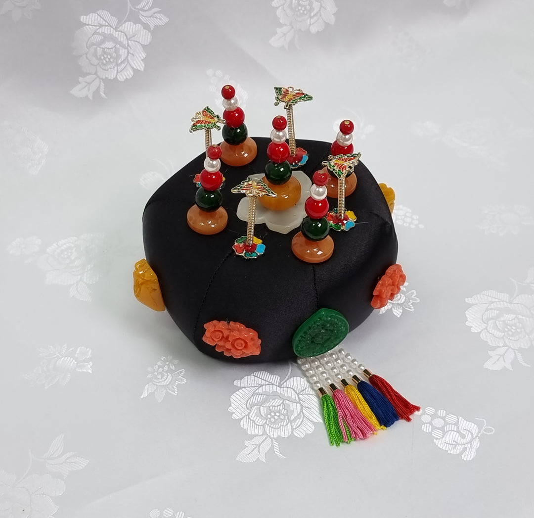 Korean Hair Accessory for Woman Hanbok Traditional Wedding Decoration Ornament 족두리&nbsp;DS105