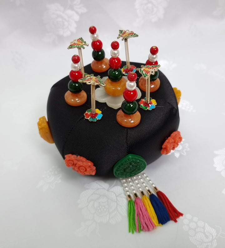 Korean Hair Accessory for Woman Hanbok Traditional Wedding Decoration Ornament 족두리&nbsp;DS105