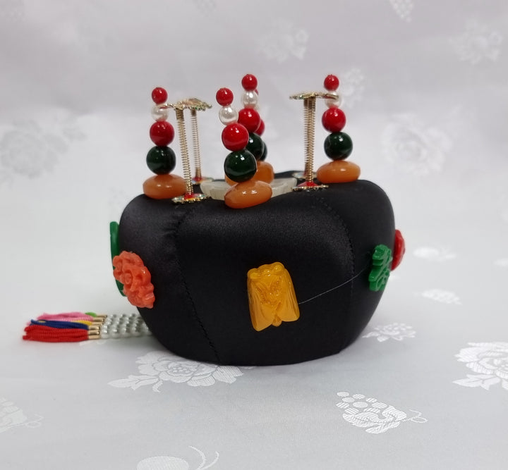 Korean Hair Accessory for Woman Hanbok Traditional Wedding Decoration Ornament 족두리 DS106