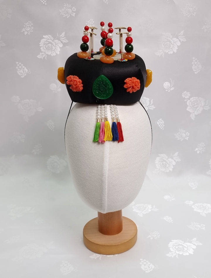 Korean Hair Accessory for Woman Hanbok Traditional Wedding Decoration Ornament 족두리 DS106