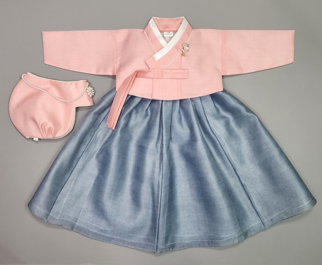 Hanbok Girl Baby Korea Traditional Clothing Set First Birthday Celebration Party 100th Birth Celebration 1–15 years Pink Blue