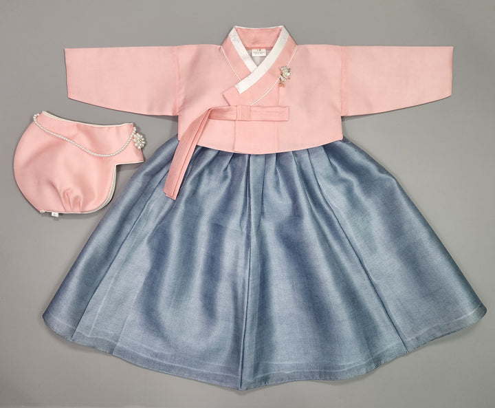 Hanbok Girl Baby Korea Traditional Clothing Set First Birthday Celebration Party 100th Birth Celebration 1–15 years Pink Blue