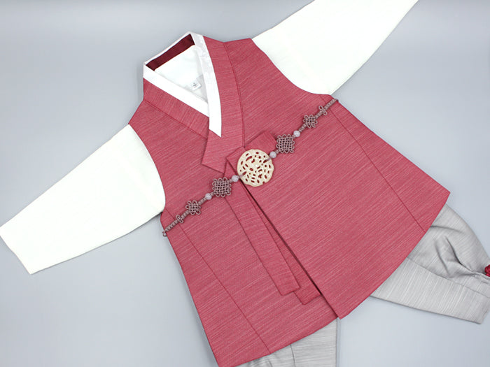 Korean Traditional Boy Baby Hanbok Dol Baikil Party Celebration 100th Days 1–10 Years Red DDB125