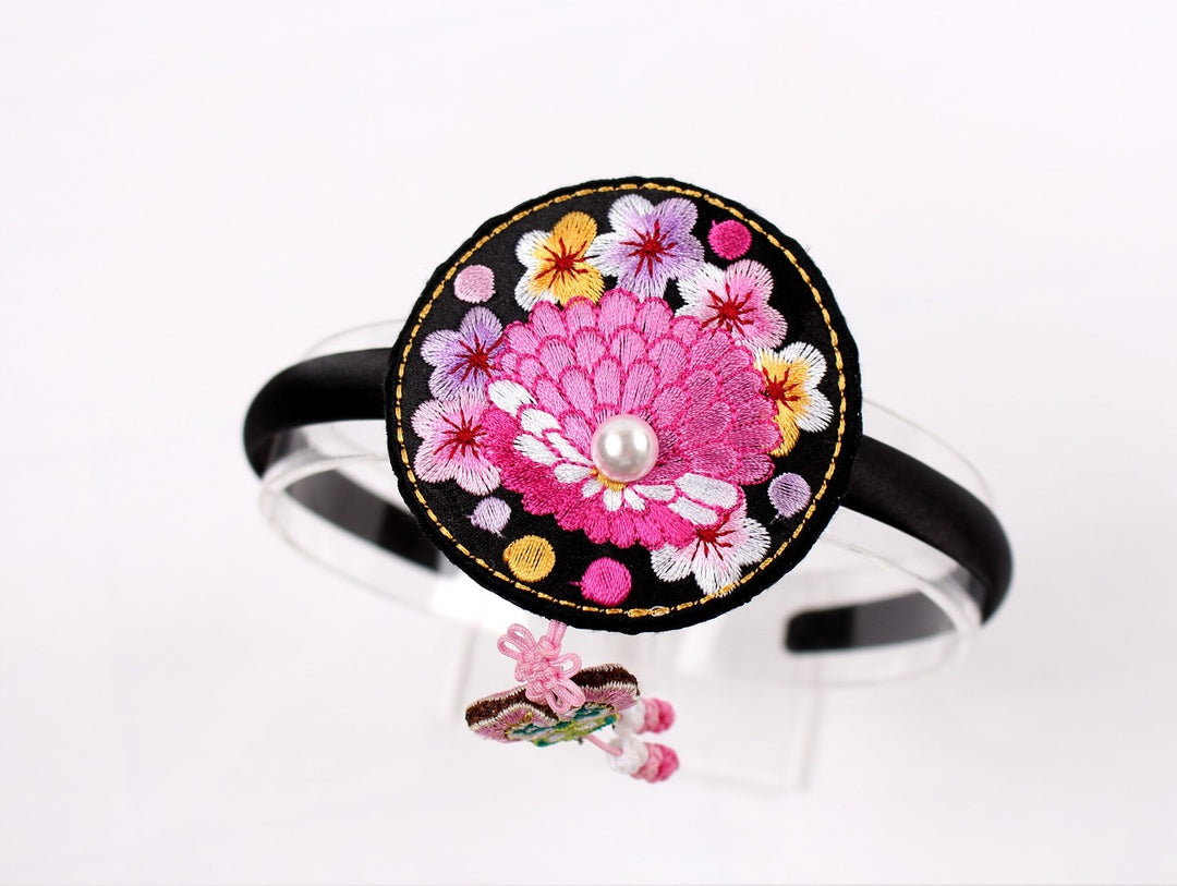 Girl's Hanbok Hair Accessory BASSI band head piece Korea Traditional Flower J104