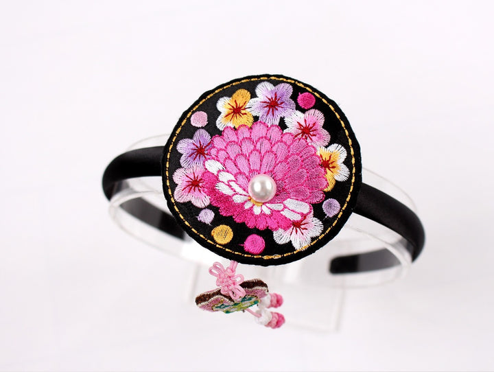 Girl's Hanbok Hair Accessory BASSI band head piece Korea Traditional Flower J104