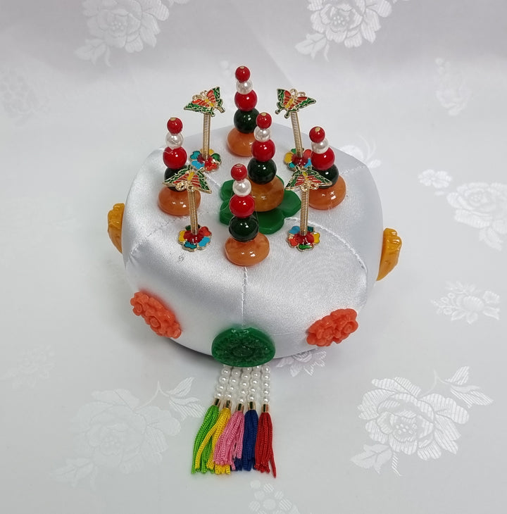 Korean Hair Accessory for Woman Hanbok Traditional Wedding Decoration Ornament 족두리&nbsp;DS105
