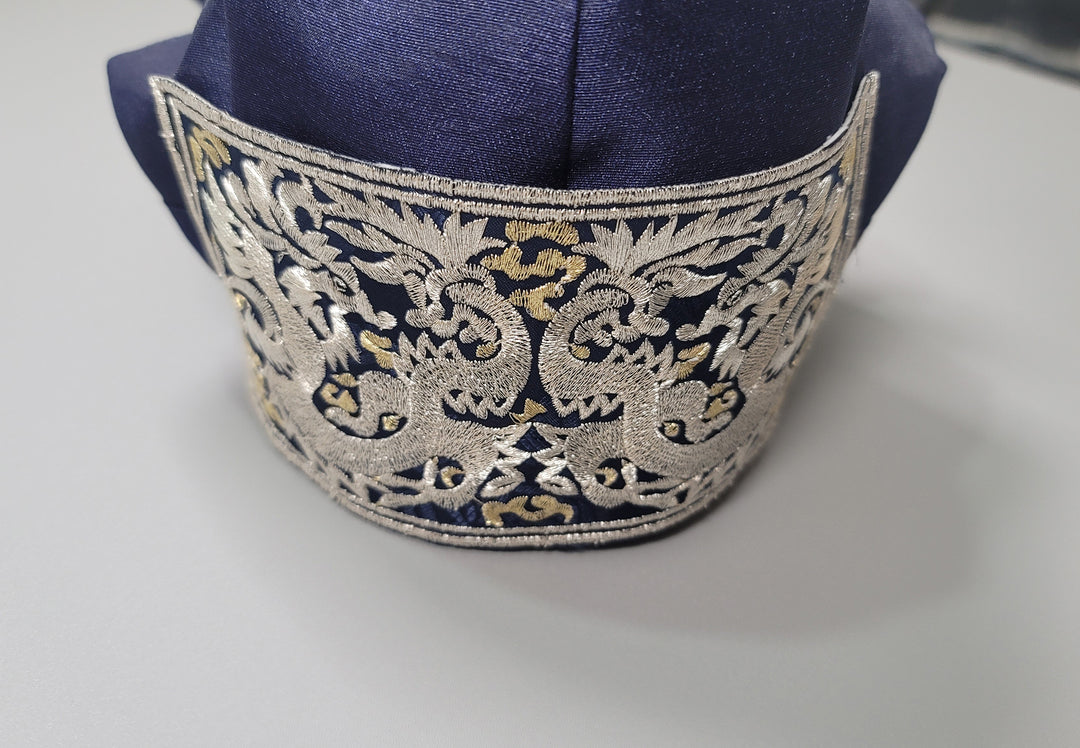 Korean Traditional Boy Baby Hanbok Embroidery Cap Hat BOKGUN 복건 1-2 Ages Dol 1st Birthday HGB108