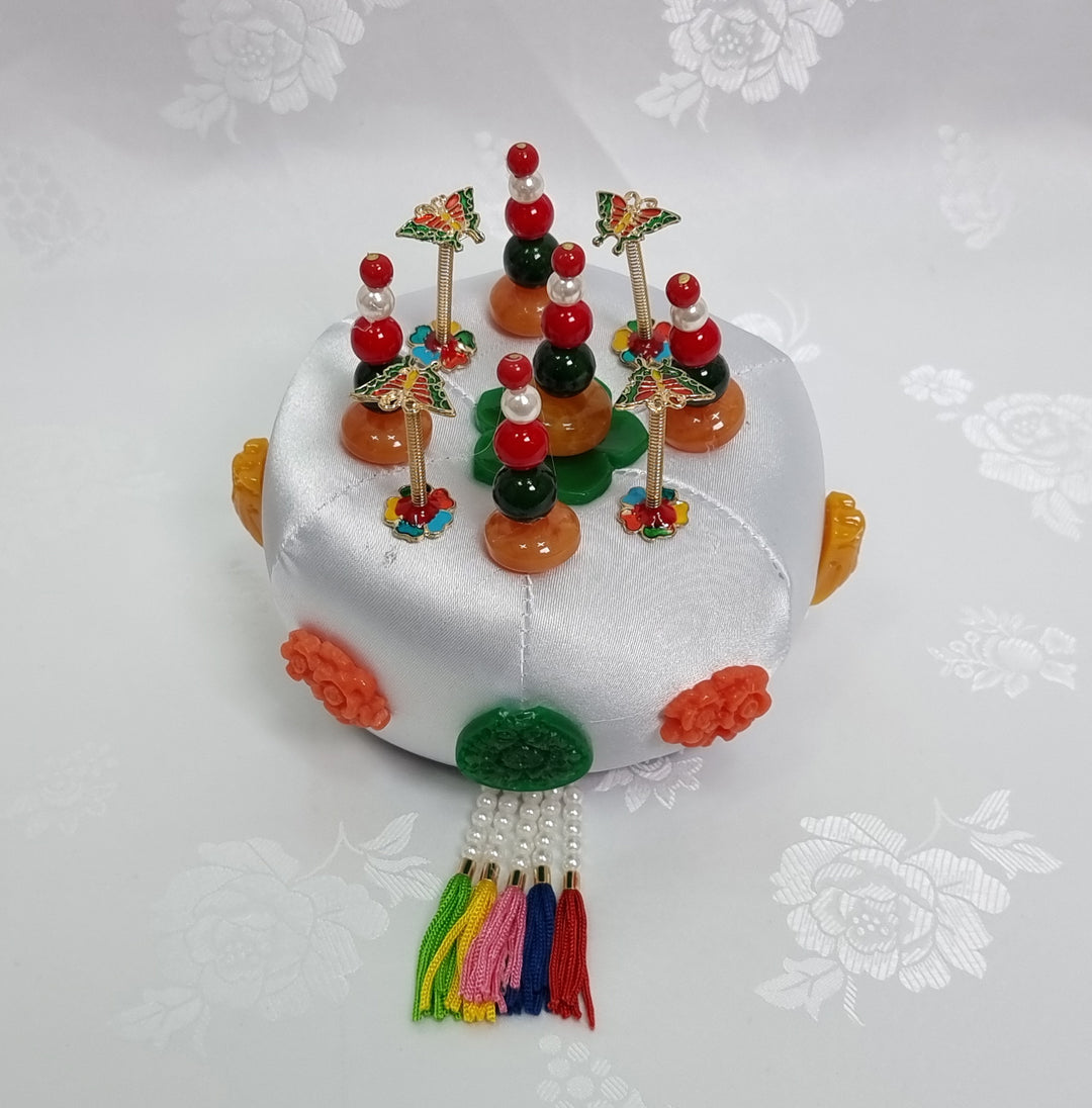Korean Hair Accessory for Woman Hanbok Traditional Wedding Decoration Ornament 족두리 DS110