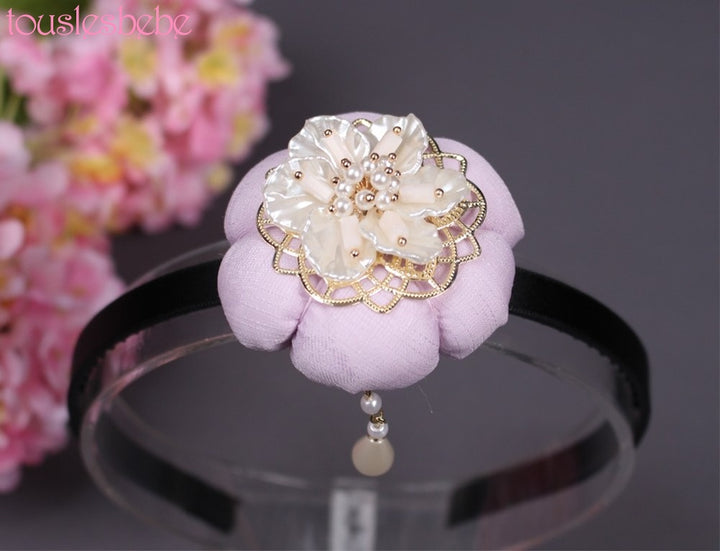 Girl's Hanbok Hair Accessory BASSI band head piece Korea Traditional Flower J103