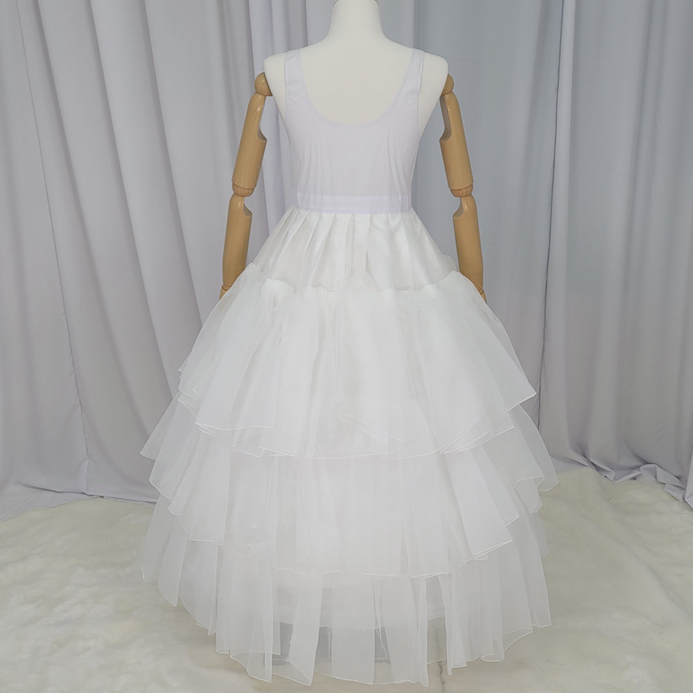 Hanbok Underwear Petticoat 속치마 Big Volume Unerskirt Korean Traditional Woman Adult Clothing Hanbok Item Ivory OSU06