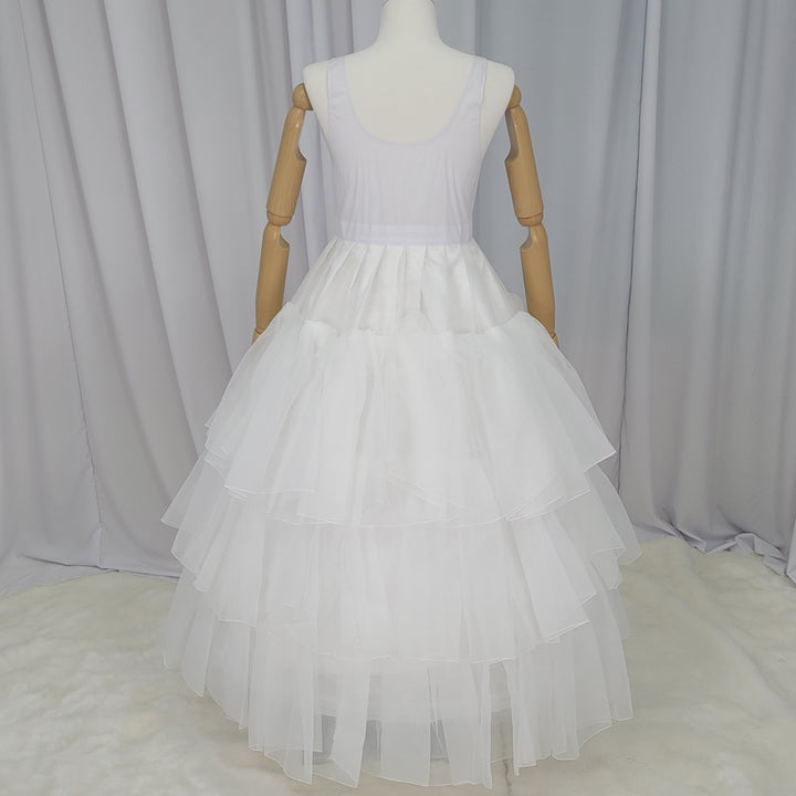 Hanbok Underwear Petticoat 속치마 Big Volume Unerskirt Korean Traditional Woman Adult Clothing Hanbok Item Ivory OSU06
