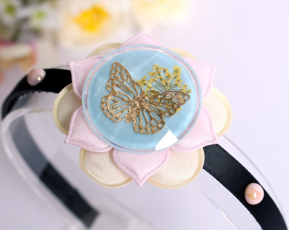 Girl's Hanbok Hair Accessory BASSI head&nbsp; band piece Korea Traditional Flower J109