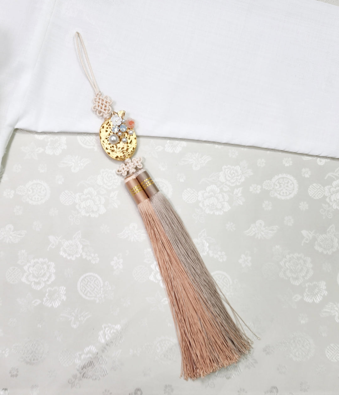 Hanbok Accessory Norigae 노리개 Baby Girl Boy Ornament Flower Tassel 35 cm JTN118