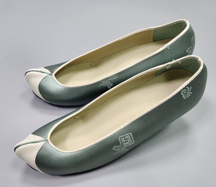 Korean Traditional Hanbok Shoes Socks for Woman Girl pastel Color Jacquard Fabric Footwear Wedding Birthday PU WS111