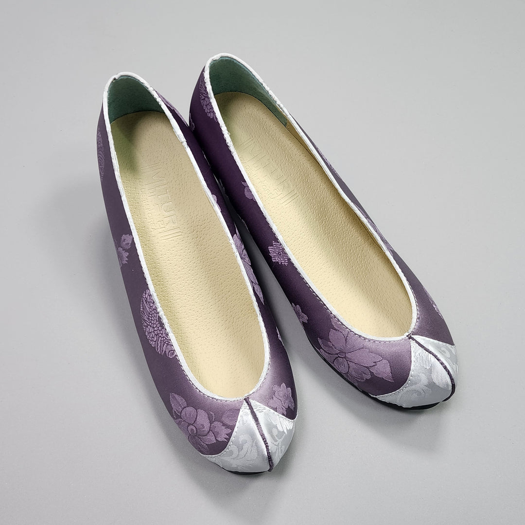 Korean Traditional Hanbok Shoes Socks for Woman Girl pastel Color Jacquard Fabric Footwear Wedding Birthday PU WS111