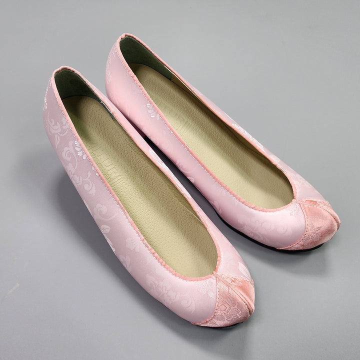 Korean Traditional Hanbok Shoes Socks for Woman Girl pastel Color Jacquard Fabric Footwear Wedding Birthday PU WS111