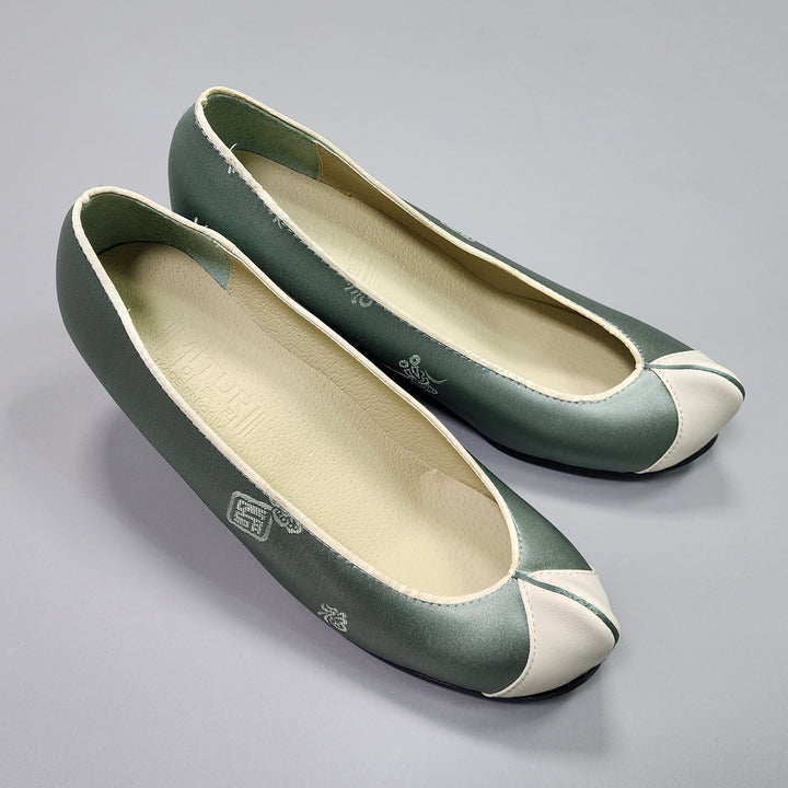 Korean Traditional Hanbok Shoes Socks for Woman Girl pastel Color Jacquard Fabric Footwear Wedding Birthday PU WS111