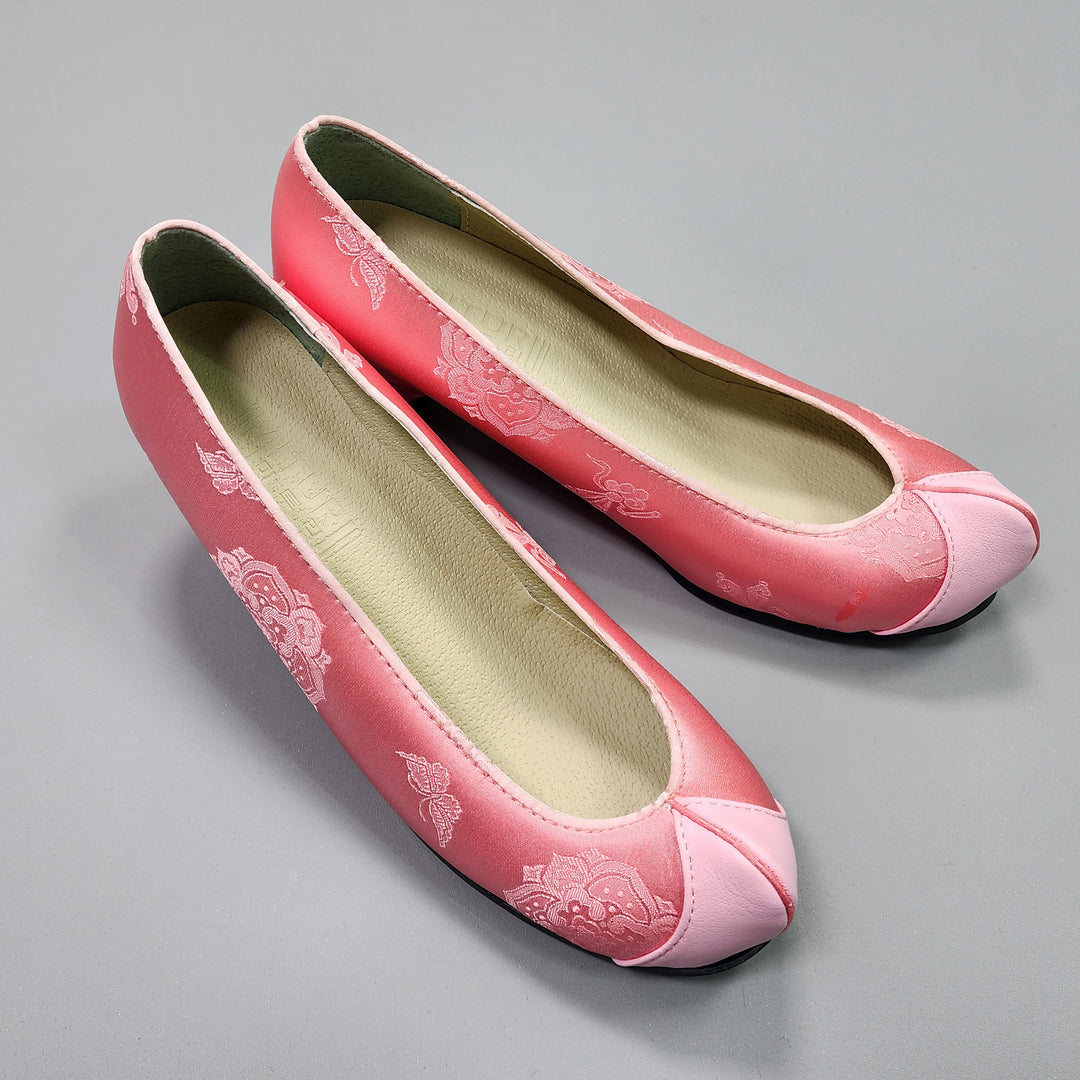 Korean Traditional Hanbok Shoes Socks for Woman Girl pastel Color Jacquard Fabric Footwear Wedding Birthday PU WS111