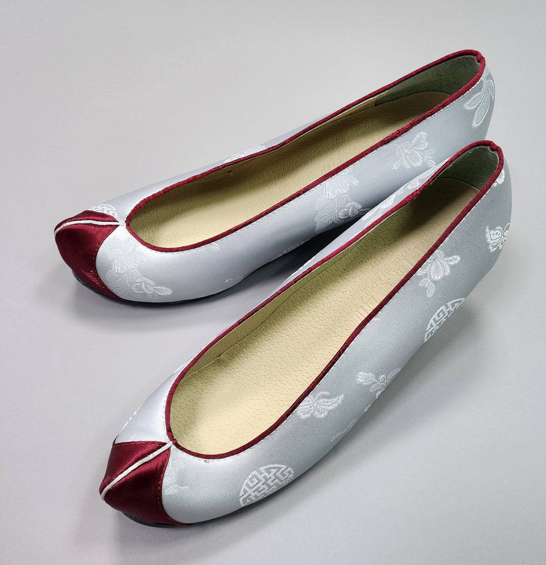 Korean Traditional Hanbok Shoes Socks for Woman Girl pastel Color Jacquard Fabric Footwear Wedding Birthday PU WS111
