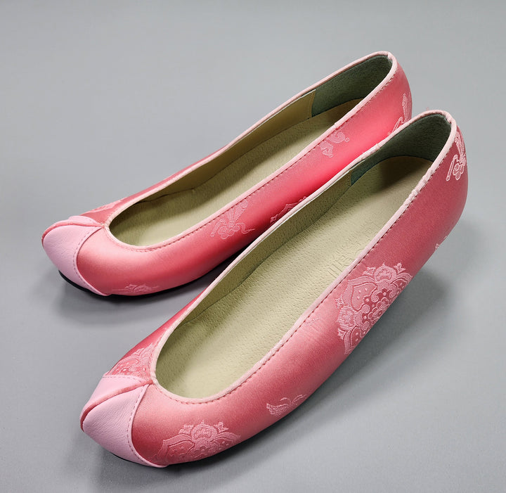 Korean Traditional Hanbok Shoes Socks for Woman Girl pastel Color Jacquard Fabric Footwear Wedding Birthday PU WS111