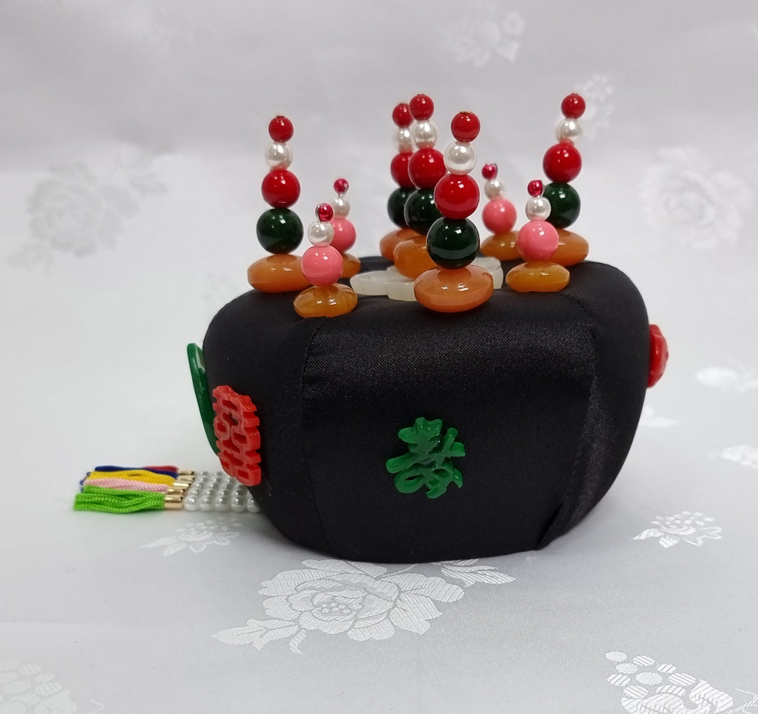 Korean Hair Accessory for Woman Hanbok Traditional Wedding Decoration Ornament 족두리 DS107