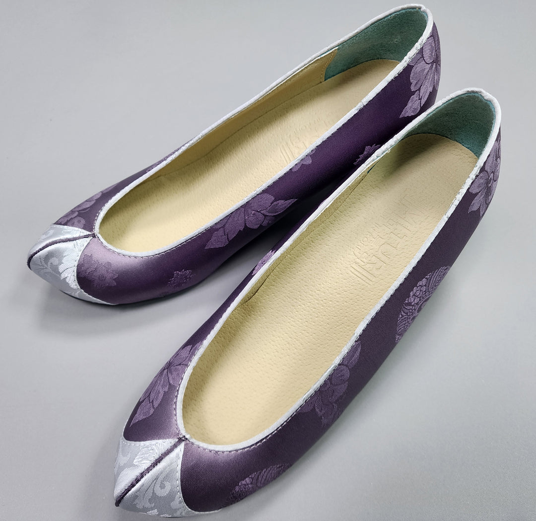 Korean Traditional Hanbok Shoes Socks for Woman Girl pastel Color Jacquard Fabric Footwear Wedding Birthday PU WS111