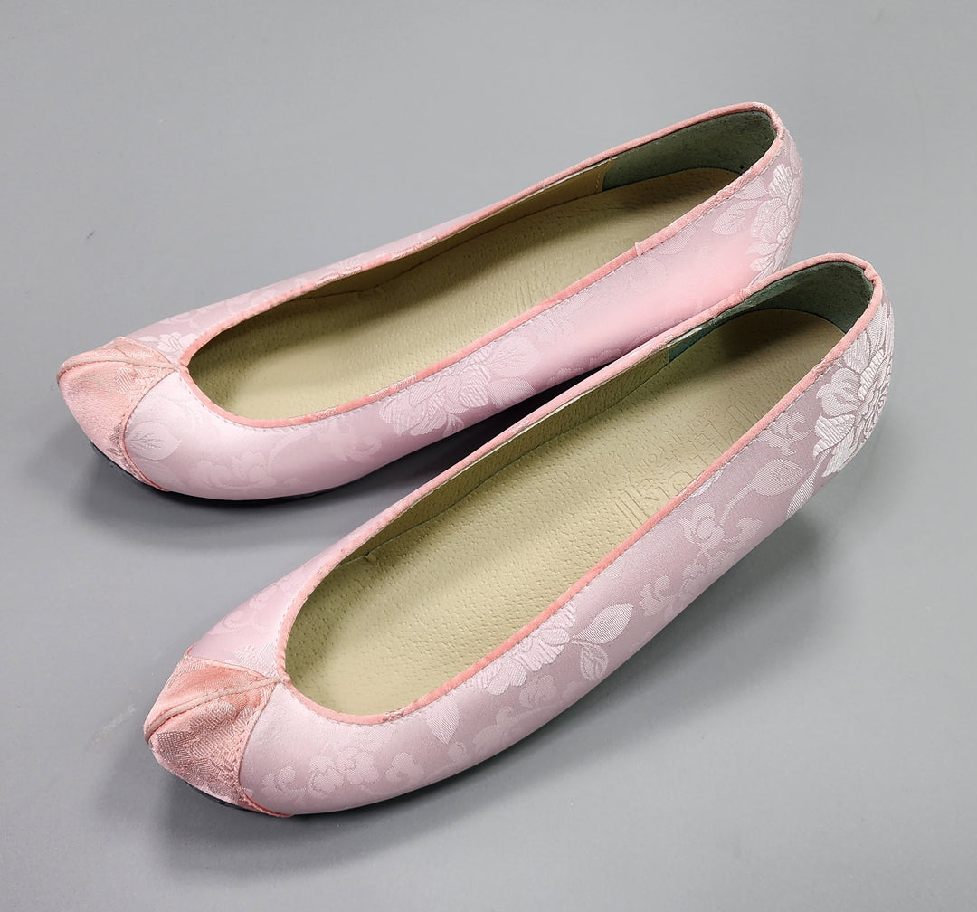 Korean Traditional Hanbok Shoes Socks for Woman Girl pastel Color Jacquard Fabric Footwear Wedding Birthday PU WS111