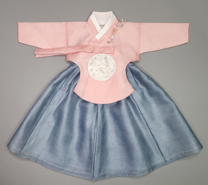 Hanbok Girl Baby Korea Traditional Clothing Set First Birthday Celebration Party 100th Birth Celebration 1–15 years Pink Blue