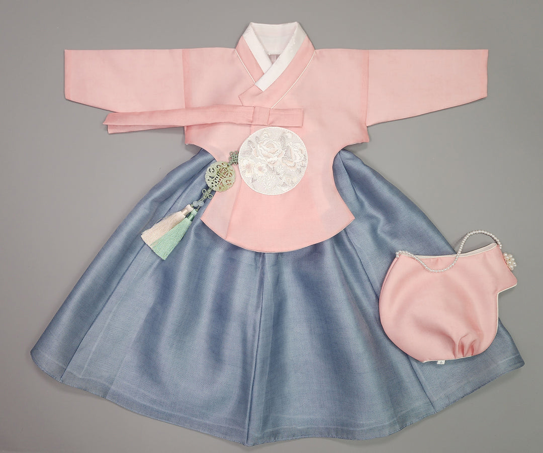 Hanbok Girl Baby Korea Traditional Clothing Set First Birthday Celebration Party 100th Birth Celebration 1–15 years Pink Blue