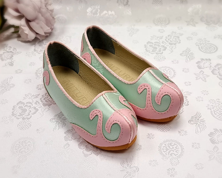 Korean Traditional Boy Baby Hanbok Shoes Ivory Red Color EJS015