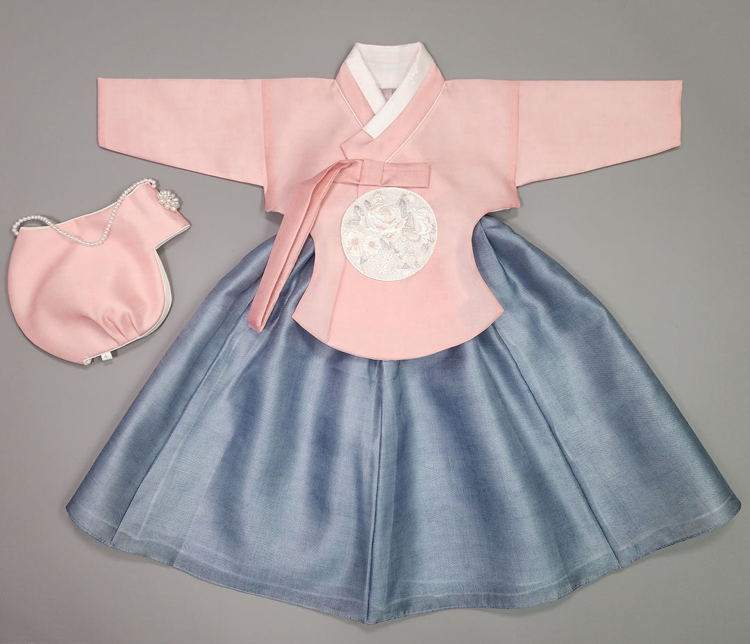 Hanbok Girl Baby Korea Traditional Clothing Set First Birthday Celebration Party 100th Birth Celebration 1–15 years Pink Blue