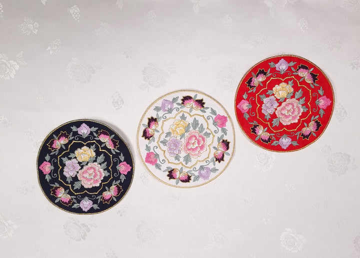 Korean Traditional Embroidery Patch Clothing DIY Accessory Flower Desing 15 cm BAP008