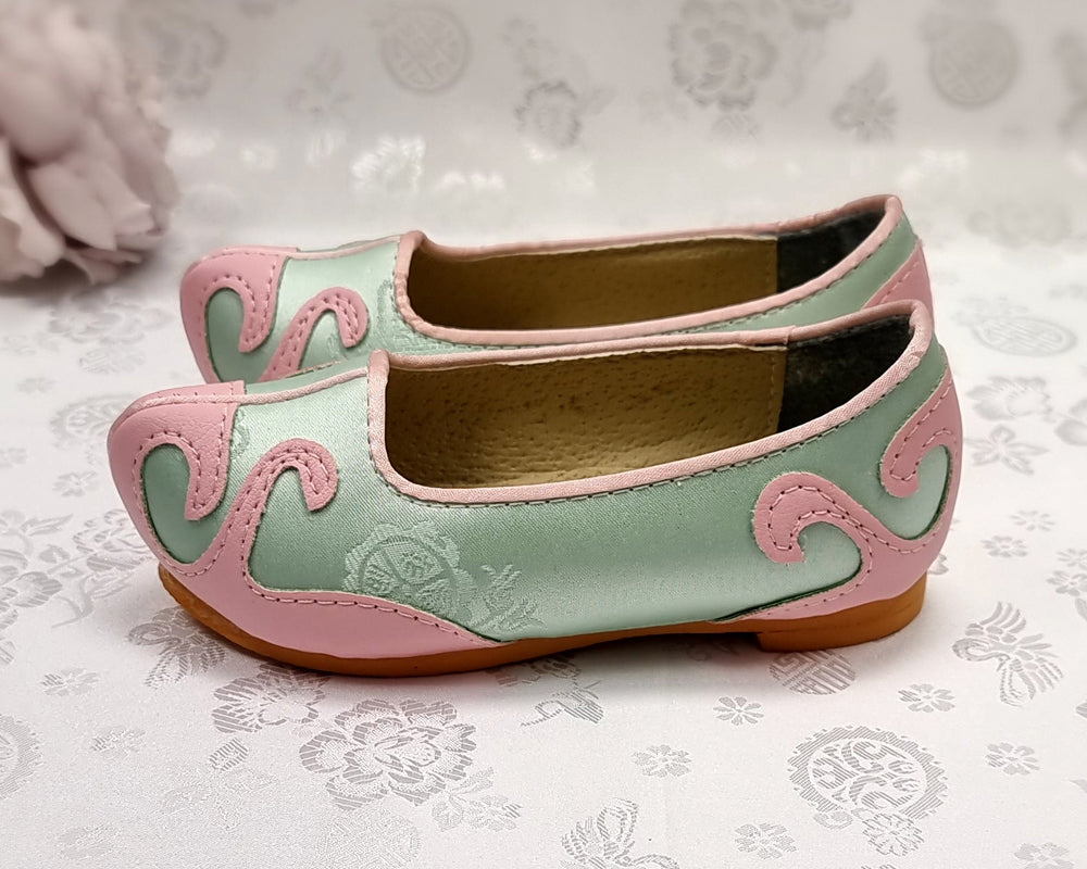 Korean Traditional Boy Baby Hanbok Shoes Ivory Red Color EJS015