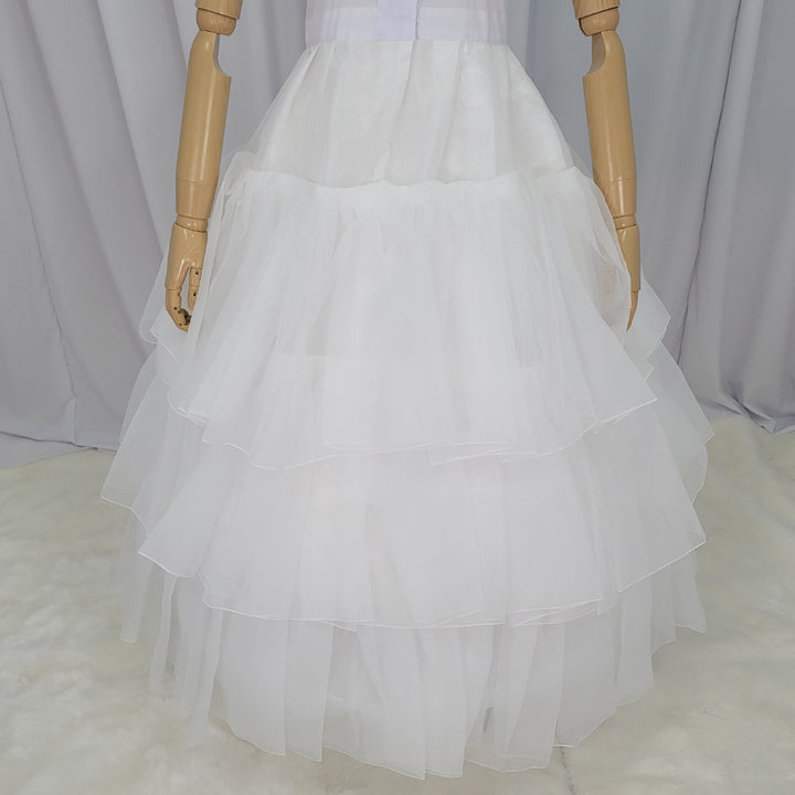 Hanbok Underwear Petticoat 속치마 Big Volume Unerskirt Korean Traditional Woman Adult Clothing Hanbok Item Ivory OSU06