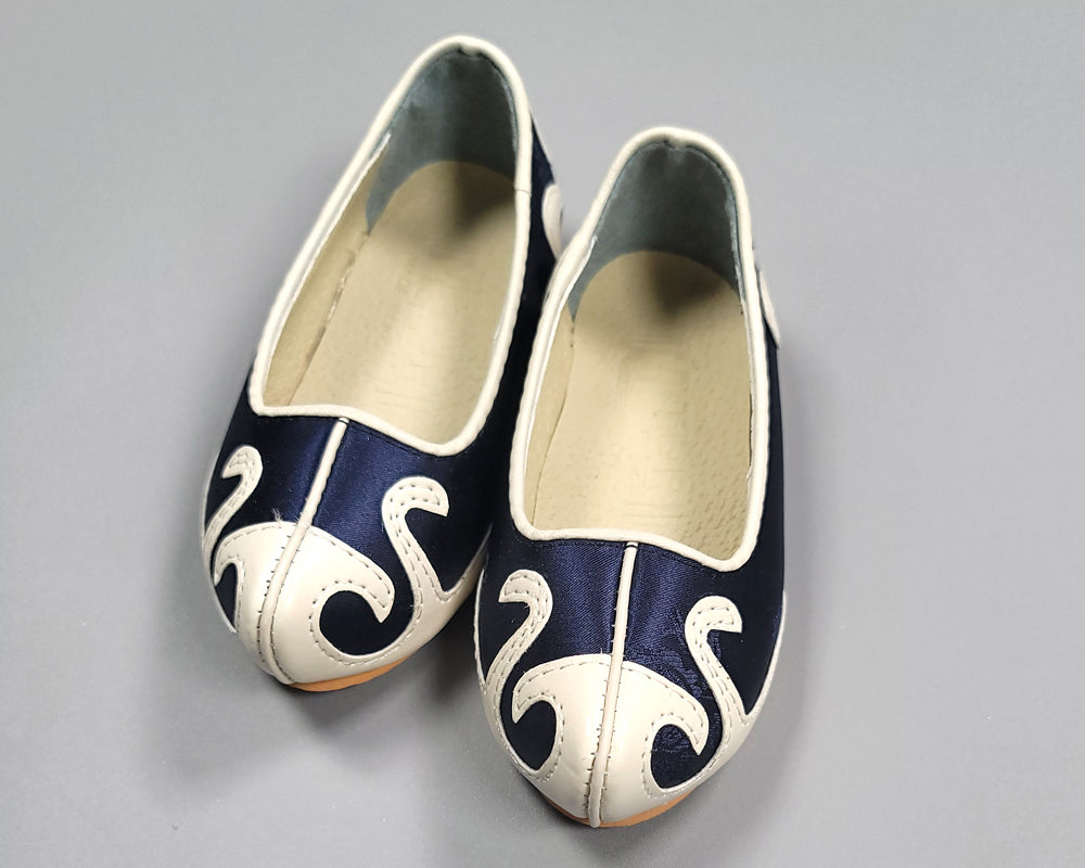Korean Traditional Boy Baby Hanbok Shoes Ivory Red Color EJS015