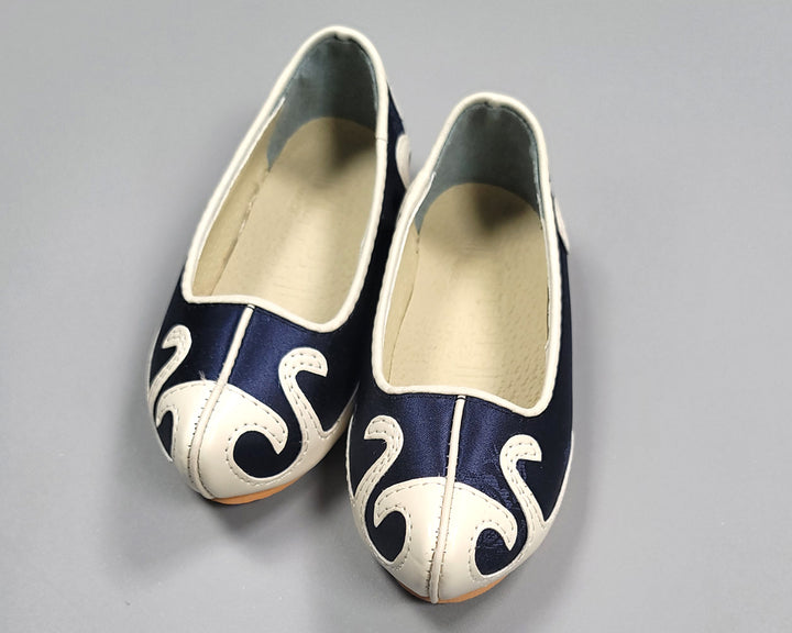 Korean Traditional Boy Baby Hanbok Shoes Ivory Red Color EJS015