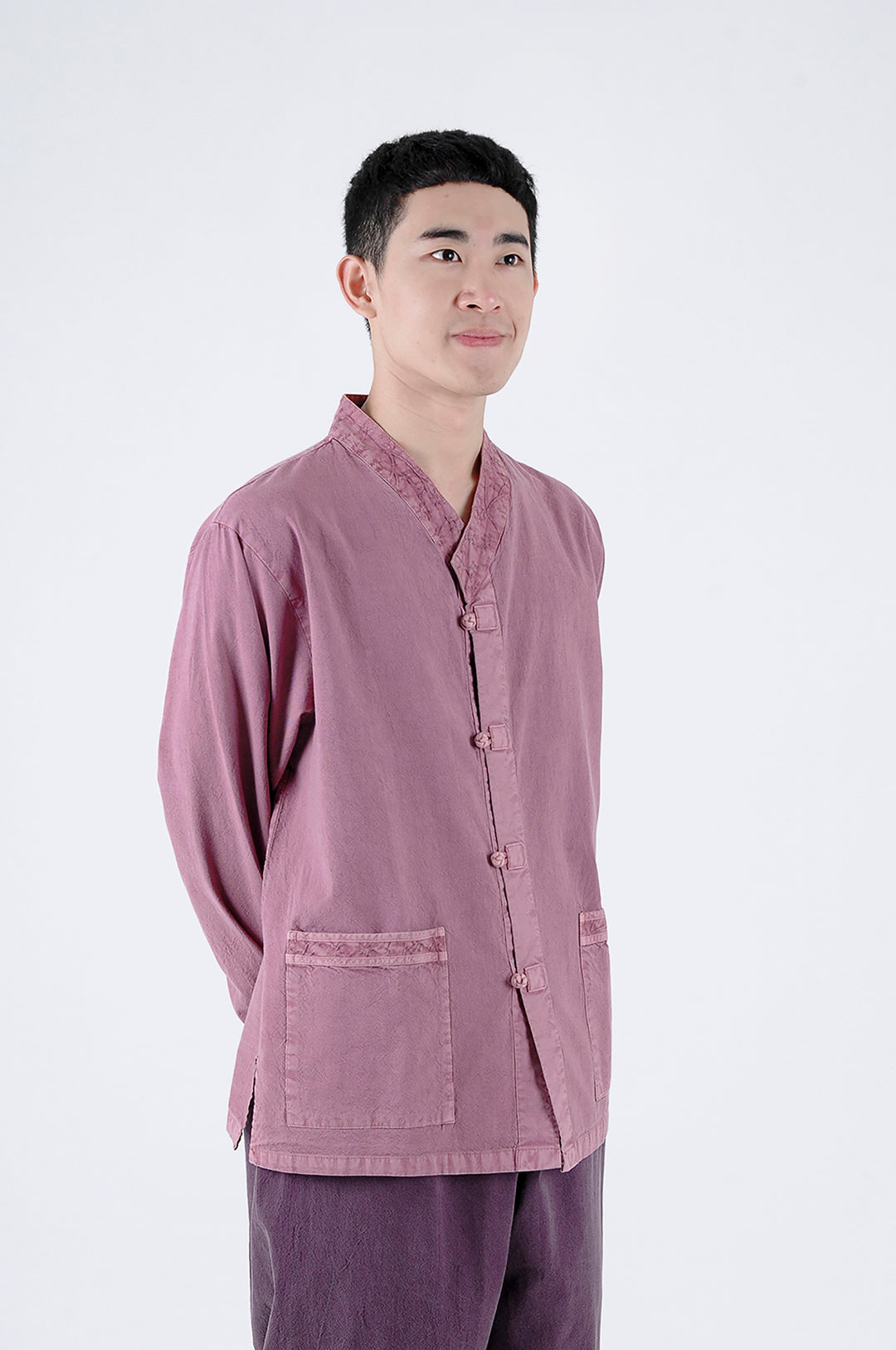 Korean Hanbok Washed Cotton Common Use Man Woman Casual Daily Clothing BTS Long Sleeve Lilac Cocoa 10042