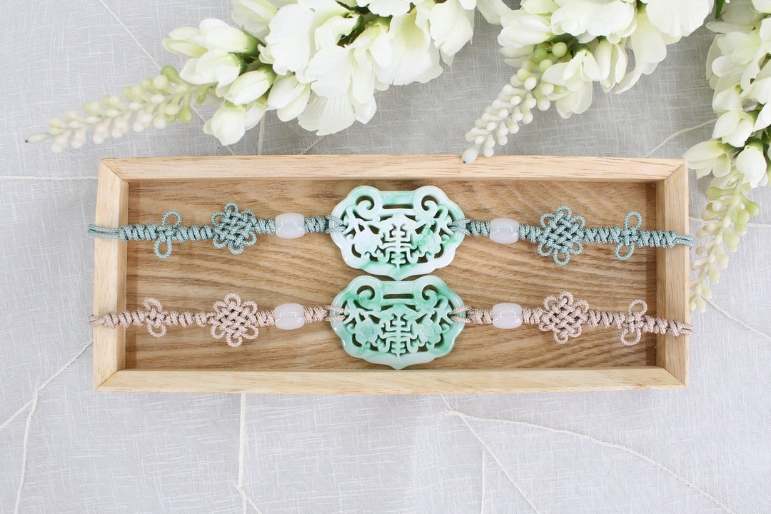 Korean Traditional Baby Boy Girls Hanbok Accessory Jade Tassel Belt Doltti 돌띠 1st Birthday Party DBE005