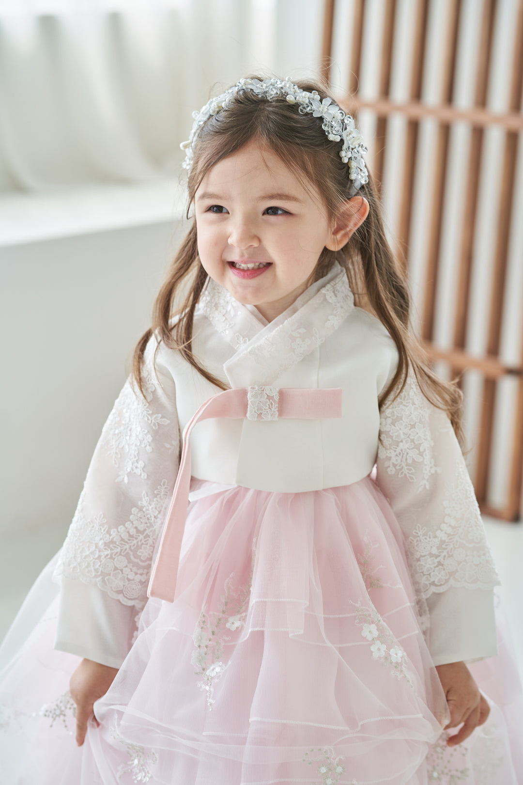 Hanbok Dress Girl Baby Korea Traditional Clothing Set First Birthday Celebration Party Celebration 1–10 Years Fancy Beads Dress OS101