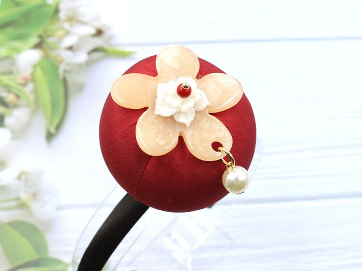 Girl's Hanbok Hair Accessory BASSI head&nbsp; band Piece, Korea Traditional Flower J112