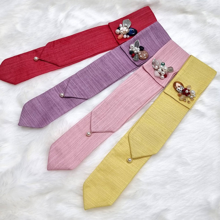 Girl's Hanbok Hair Accessory Daenggi 댕기&nbsp;Korea Traditional Vivid Color J123