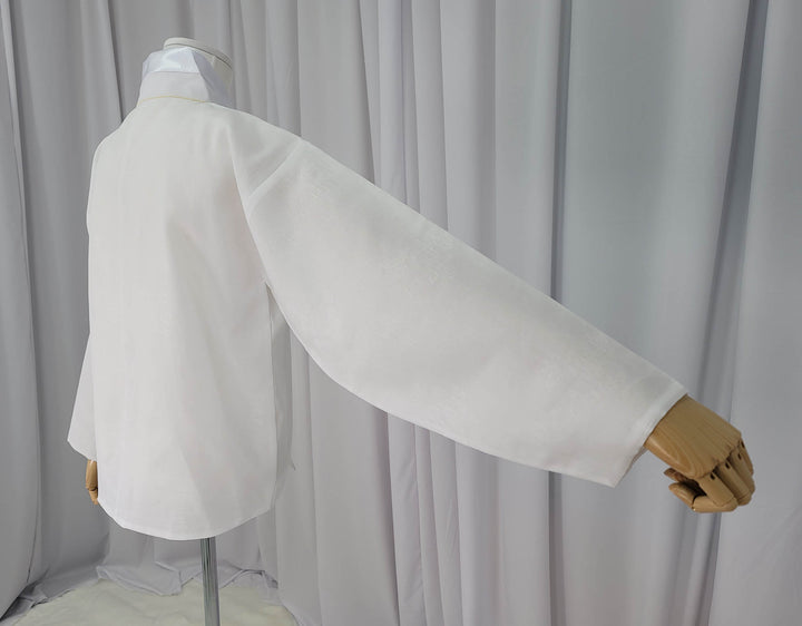 Korean Traditional Man Personal Custom Hanbok White Inner Top Jeogori Wedding Party Ceremony OSM133