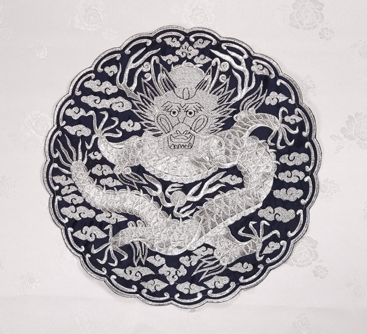 Korean Traditional Embroidery Patch Big Size 30 cm Clothing DIY Accessory King Design BAP003
