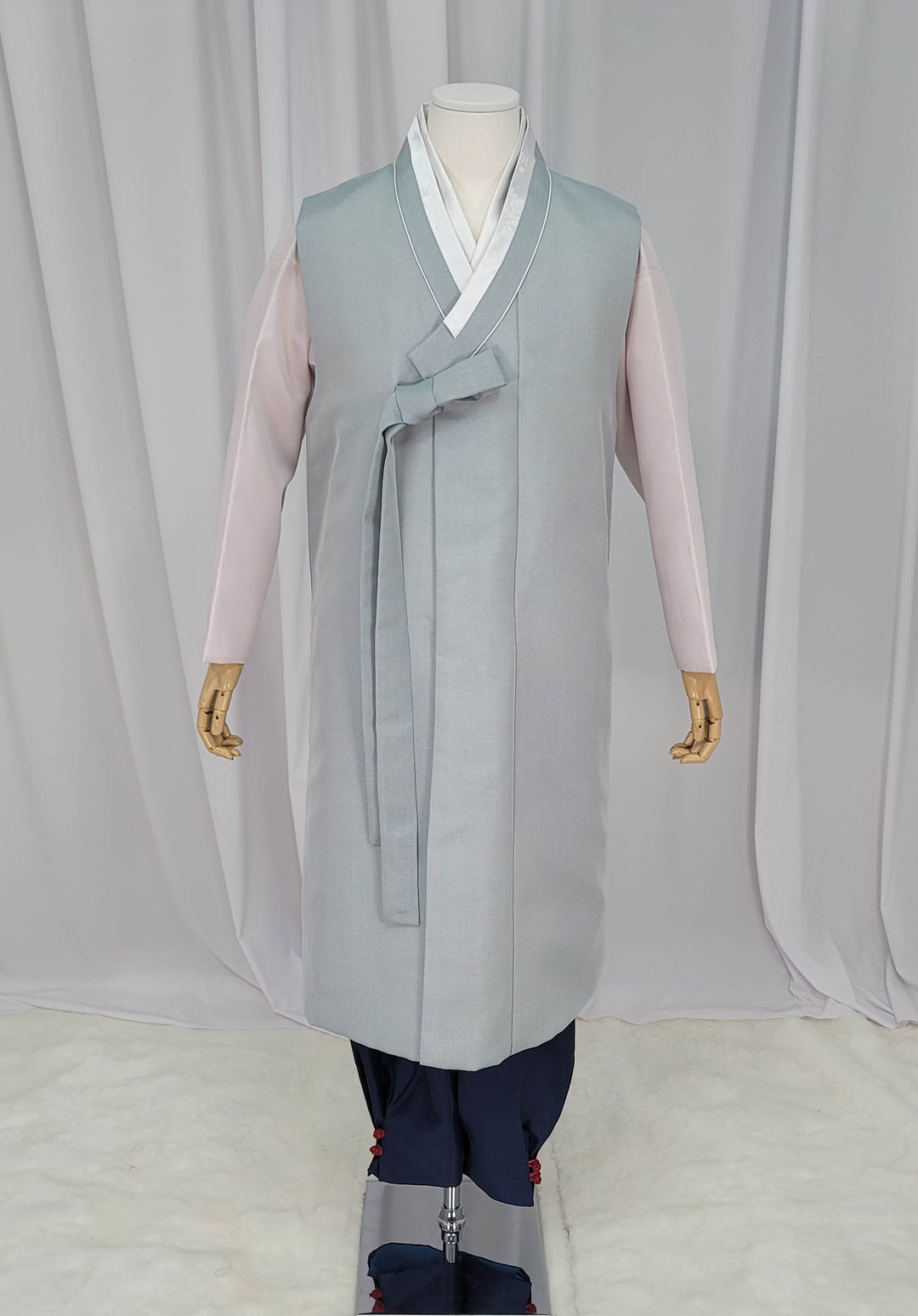 Korean Traditional Man Male Personal Custom Hanbok Blue OSM164