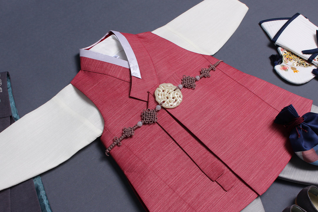 Korean Traditional Boy Baby Hanbok Dol Baikil Party Celebration 100th Days 1–10 Years Red DDB125
