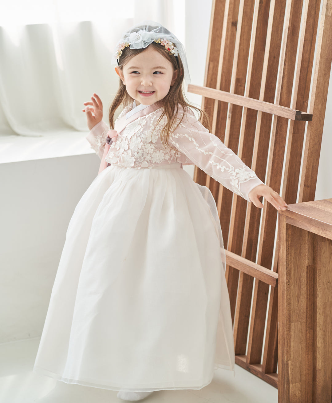 Hanbok Dress Girl Baby Korea Traditional Clothing Set First Birthday Celebration Party Celebration 1–10 Years Fancy Lace Dress OS105