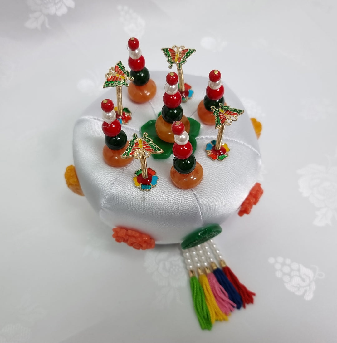 Korean Hair Accessory for Woman Hanbok Traditional Wedding Decoration Ornament 족두리&nbsp;DS105