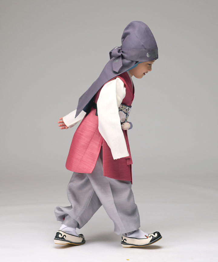 Korean Traditional Boy Baby Hanbok Dol Baikil Party Celebration 100th Days 1–10 Years Red DDB125