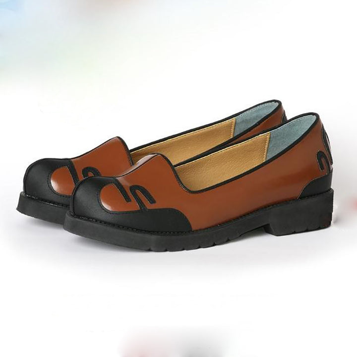 Korean Traditional Hanbok Shoes for Man Men 갓신 Brown Color Footwear Wedding Birthday PU