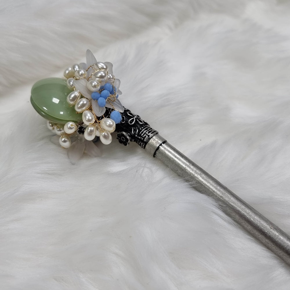 Korea Binyeo 비녀 Hair Accessory for Woman Hanbok Decoration Ornament Beads Flower 26cm 17